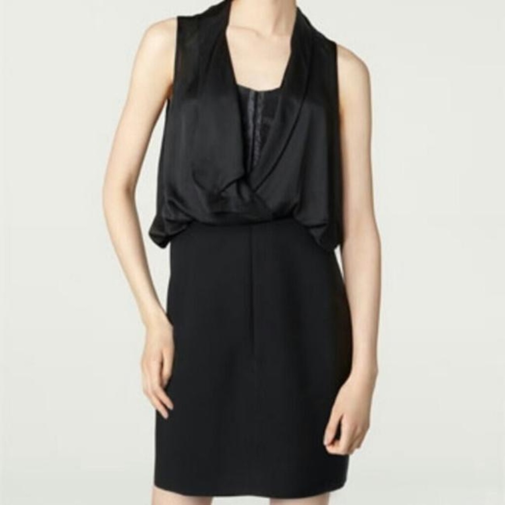 Alexander Wang Black Drape Corset Night Out Dress